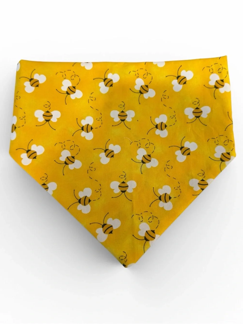 Yellow Busy Bee Scrunchie Dog Bandana - See Size Chart in Photos